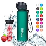 720°DGREE Bouteille en tritan 'uberBottle' - 500ml, Vert | Gourde idéale pour Les Enfants, l'école, Sport, Yoga, randonnée, Voyages, Travail, fac, déplacements en Voiture | Bidon sans BPA