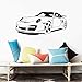 Produktbild Porsche 911 Auto Wandaufkleber Steuern Dekor für Jungen Schlafzimmer Abnehmbare Waterpoof Vinyl Wandaufkleber Wandbild Poster Steuern Dekor 57 * 122 cm