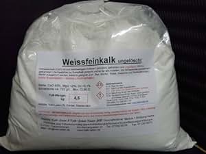 Weissfeinkalk. Gebrannter+gemahlener Kalk (PulverKalk) im 4,5kgBeutel