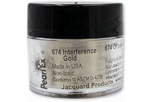 Jacquard Pearl EX Pulverpigmente, 3 g, Metallics – Antik-Bronze Interferenz-Gold