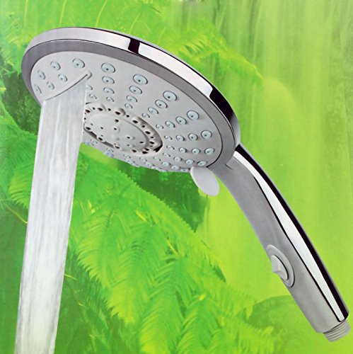 XXL Wellness Handbrause Wasserfall Multifunktions-Duschkopf mit Schwallstrahl weiß