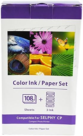 KP 108IN RP 108IN Canon Compatible 4x6 Ink &amp; 108 Paper Set for SELPHY Printers