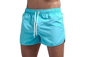 HAXNOHEY Bañadores Hombre Secado Rápido Playa Pantalones Cortos de Baño con Bolsillos Cordón Bañador Multicolor