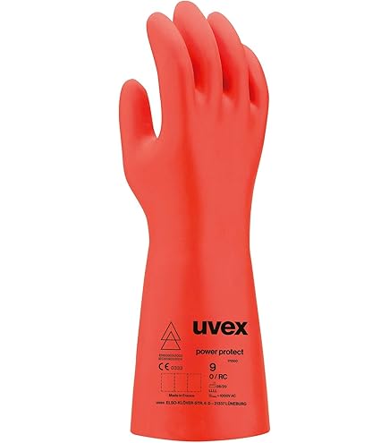 CATU Isolierende Gummihandschuhe Klasse 00: Elektroschutz-Handschuhe Für Arbeiten Unter Spannung (bis 500 V AC / 750 V DC)