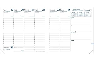 Quo Vadis - Recharge Agenda - 2026 - Exécutif - Semainier Planning - Français - 13 mois de décembre à décembre - 16x16 cm - Papier Clairefontaine blanc - Fabrication française