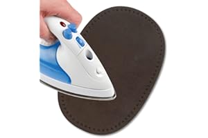 USIT, Toppe Scamosciate Termoadesive, 16x11 cm, Ideali per Riparare Pantaloni, Giacche e Camicie, Tinte Inalterabili, 2 Pezzi, Marrone