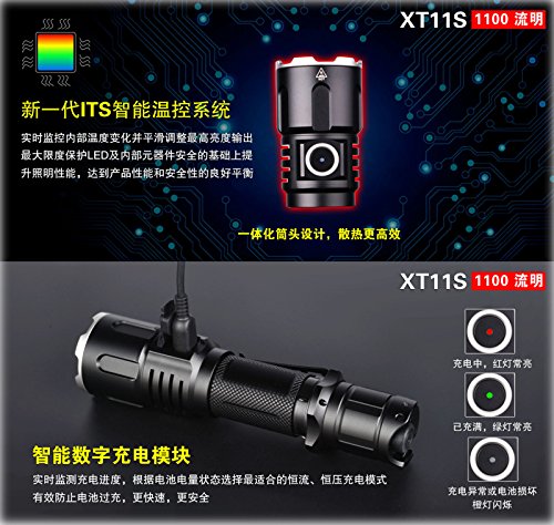 Klarus xt11s CREE xp-l Hi V3 LED 1100 Lumen Wasserdicht LED Taschenlampe Powered by 2 x CR123 A/1 x 18650 Batterien Outdoor Tactical Taschenlampe mit 2600 mAh Akku + Geschenk thenines USB-Light - 9