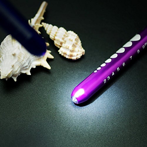 Pixnor Wieder verwendbare LED Penlight mit Schüler-Messgerät (zufällige Farben, Packung mit 3) - 5