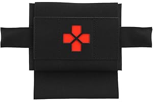 WarmHeartting Kit de Micro-traumatisme Pochette de Rangement avec Porte-Garrot Hamac Tactique IFAK EDC Molle Pochette de Premiers Soins médicaux, Pochette de Trousses de Secours