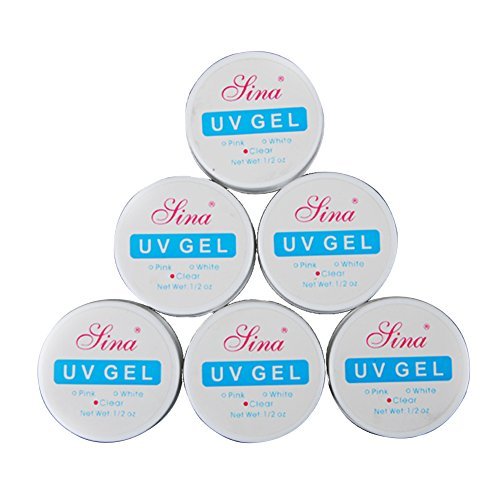 Fashion Gallery 6 Pro Clear Nail Art UV Builder Gel Base Polish Set