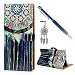 Produktbild ToneSun Hülle Case für Sony Xperia XA2 Plus, Leder Filp Wallet Handyhülle Flipcase: Gemalt Multifunktionale Tasche Cover Brieftasche Schutzhülle in Faded Windspiel + Stöpsel + Stylus