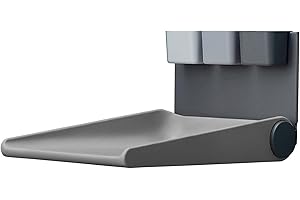 ‎LEANDER Leander Wally™-Wandwickeltisch Dusty Grey - Klappbare Wickelkommode für Wandmontage - Wickeltisch Organizer fürs Babyzimmer - Ergonomisch & Platzsparend
