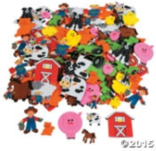 Farm Foam Shapes Self Adhesive (100)