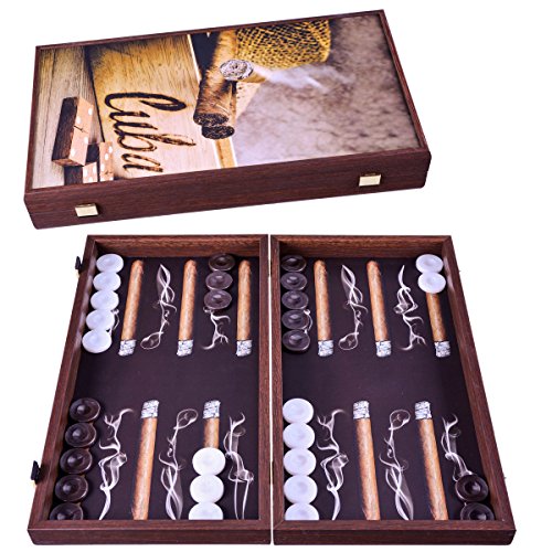 Preisvergleich Produktbild Philos 1885 - Backgammon, Motiv Cuba Zigarren, Sonderartikel