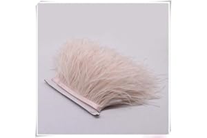 BENE OMNIA Frangia con piume di struzzo, 36 colori, soffici piume, per modisteria, fascinator, creazioni artigianali e sartoria, confezione da 1 metro