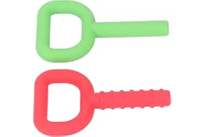 VGEBY Ręczne Gryzaki, 2 szt. Trzymane Zabawki Sensoryczne do żucia Litera D Silikonowe Sensoryczne Gryzaki dla Dzieci Autystycznych