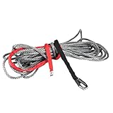 windenseil 10mm Solide & Kraftvol: Enthält Edelstahl-Fingerhut für die Hakenbefestigung, solide und kraftvoll, um die Zugkraft zu tragen. Rote Schutzhülle ist enthalten, um Überhitzung, Rutschen, Abrieb, raue oder scharfe Oberflächen zu verhindern, effektiv verlängert seine Lebensdauer