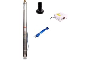 SHYLIYU Pompa Pozzi Profonde Pompa Sommersa Per Pozzi Pompa Immersione Irrigazione Acciaio Inox 220V 250W 3300L/H per Uso Domestica,Industriale e Agricolo