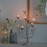 Elegante y elegante candelabro de árbol Estilo, Material de hierro, Puede poner cinco velas al mismo tiempo.