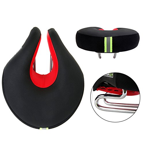 OUTERDO Neu Fahrradsattel Ohne Nase MTB Mountainbike Sattel Cityradsättel Innovatives Design Für Damen Und Herren 200x180mm - 5