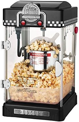 Black Little Bambino Table Top Retro Machine Popcorn Popper 2.5oz by Electric California