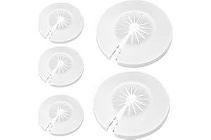 WeddHuis 5 Piezas Embellecedor de Tubo, Cubierta de Tubería para Agua Caliente y Fría, Tuberías de Gas y Conductos, Universal 14-45 mm, Blanco