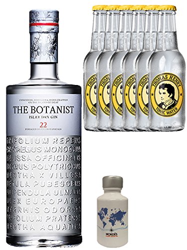 Gin-Set The Botanist Islay Dry Gin 0,7 Liter + Nordes Atlantic Gin 0,05 Liter Miniatur + 6 Thomas Henry Tonic Water 0,2 Liter