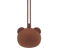 Airfish Chupete de Silicona, Estuche para Guardar Chupetes, Funda Chupetes Bebe Sin BPA para Bebés Seguros para Niños Pequeños y Bebés (Rojo Marrón)