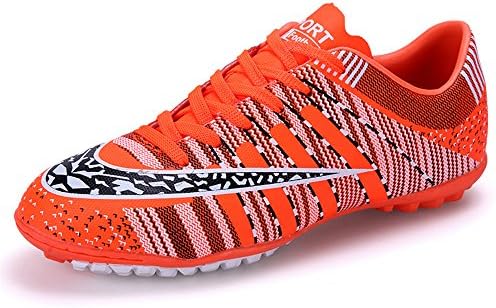 Poll Verll Men 's Children Neutral Low Side Outdoors Soccer Shoes Casual Strip Football Training Shoes (3UK/36EU=230MM, Orange-004)