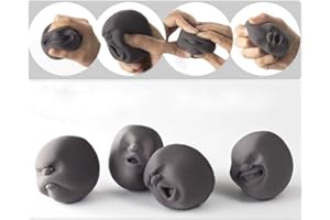 EQLEF Zabawka antystresowa, prezent, gadżety, silikonowa kula z ludzką twarzą, Caomaru, gadżet dla maniaków, zabawka wentylacyjna, 1 szt. (losowy wzór)