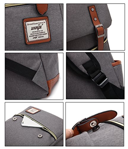 EssVita Vintage Rucksack Herren Damen Unisex School Student Oxford Laptop Rucksack Retro Rucksäcke Schulrucksack - 6