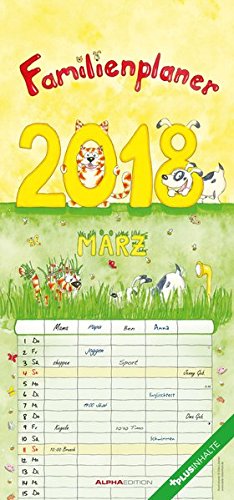 Preisvergleich Produktbild Familienplaner 2018 - Familientermine / Familientimer (21 x 45) - mit Ferienterminen - 5 Spalten - Wandplaner: by Silke Leskin