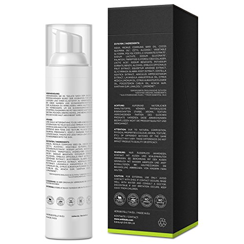 Schwangerschaftsstreifen und Narbencreme, 100 g – Die beste Hautkur für Feuchtigkeits- uns Narbenbehandlung mit Castor & Kokosöl – Körpercreme & Belly Butter – Reparieren und stärken Sie Ihre Haut während und nach der Schwangerschaft – 100% Organische Formel von Wellstate - 2