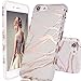 Price comparison product image DOUJIAZ iPhone 8 Case,iPhone 7 Case, Marble Design Clear Bumper TPU Soft Case Rubber Silicone Skin Cover for iPhone 7 (2016)/iPhone 8 (2017) - Rose Gold White