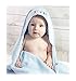 TowelsRus Personalised baby's name on our Soft Hooded Cotton Baby Wrap Towel in Baby Blue 100% Cotton, 76cm x 76cm embroidered for you
