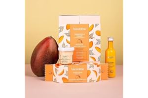 BLANCREME Blancrème - Coffret Cadeau 3 soins Douceurs Visage Mangue et Coco: Lait Micellaire, Exfoliant Visage, Masque visage jusqu'à 98.6 % d'ingrédients d'origine naturelle- Made in France