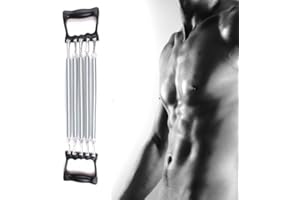 DFH Sport Estensore a 5 Molle per esercitare Spalle, Petto e Schiena - Elastici smontabili - Palestra Esercizi Ginnastica Fitness Body Building