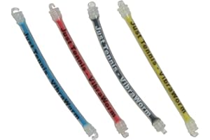 JUST TENNIS Vibra Worm - 4 Pack - Gel Filled Long Tennis Racquet Vibration Dampener - Premium Quality - 2023 Model - Over 100,000 Worms Sold