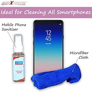 AllExtreme EXCSD50 CSD Sanitizer Liquid Spray Bottle Anti Bacterial Perfumed with Microfiber Cloth for Mobile Phones Tablets, Computers, Keyboards, Notebooks, Touchscreens (50ml)