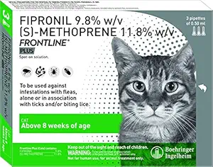Frontline Plus Spot On for Cats & Kitten - Tick and Flea ? Treatment/Control
