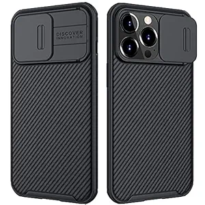 Compatible with iPhone 13 Pro Case with Camera Cover,Slim Fit Thin Protective Shockproof Cover with Slide Camera Cover for iPhone 2021 6.1inch, Upgraded Case (Black)