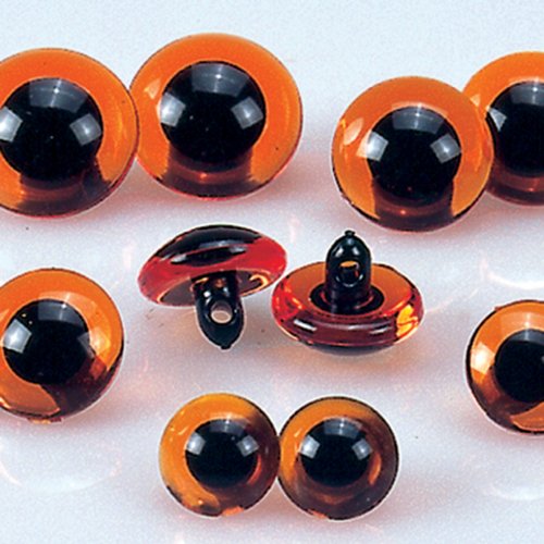 Efco - Tieraugen mit Öse, Kunststoff ø 16 mm 2 Stk. braun Verkaufseinheit = 1 Beutel