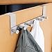 Produktbild Türgarderobe Edelstahl, Türhaken Edelstahl, PONCTUEL ESCARGOT Türgarderobe mit 6 Haken, Haken in Badezimmer Schlafzimmer Küche Wohnzimmer Bad und WC, Kleiderbügel von 42 mm Dicke, Silber Rack für Coat oder Bademantel, befestigt / beweglich Silver 6-Door Hook