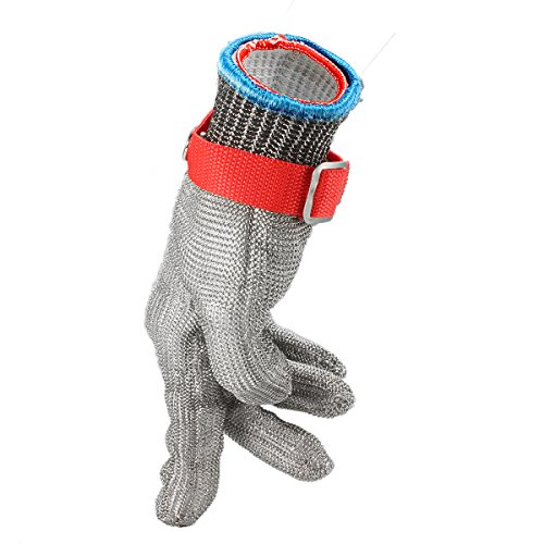 Schnittschutzhandschuhe, GOCHANGE Lebensmittelecht Schnittfeste Handschuhe, Sicherheit aus Edelstahl Metallgewebe Handschuh - 6