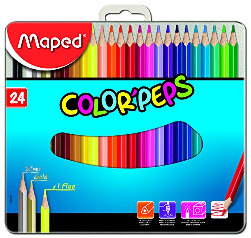 Maped Colour Peps Metal Box (24 Pieces)