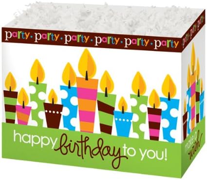 Large Birthday Party Basketboxes 10-1/4X6X7-1/2 inch 6 pack