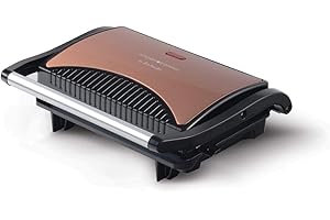 Kalorik TKG SWM 1050 CO Barbecue électrique de Contact et de Table | Grille-Pain à Sable | Paninimaker, Cuivre, Kupfer