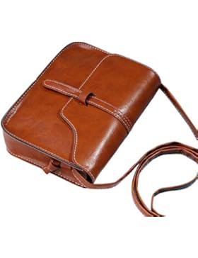 ZARU Weinlese-Geldbeutel-Beutel, lederner Crossbody Schulter-Kurier-Beutel