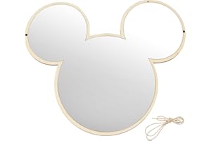 BJBJJIU Acryl Spiegel, Kinderzimmer Spiegel, Kinderspiegel, Wandspiegel, Dekorative Spiegel Aufkleber Wandsticker Wanddekoration, für Kinderzimmer, Badezimmer (animierte Maus)