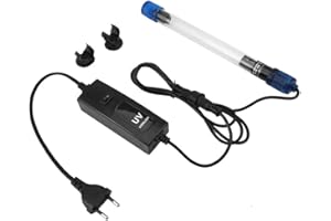 Zerodis Lampe Aquarium Stérilisateur UV 220-240V Imperméable Lumière Lampe Stérilisateur pour Aquarium Entretien du Réservoir Aquarium Traitement de d'eau(13W​)